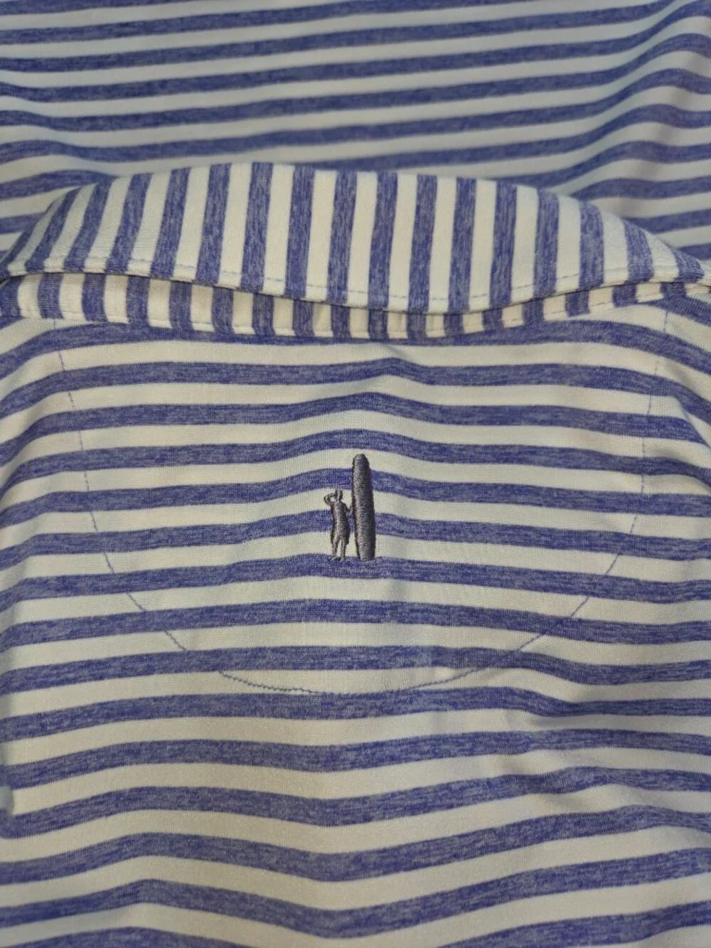 Johnnie-O Mens Blue Striped Polo Shirt XL